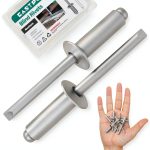 EASTPUK 1/4" x 3/4" Aluminum Blind Rivets 100pcs Steel Mandrel-0