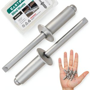 EASTPUK 1/4" x 3/4" Aluminum Blind Rivets 100pcs Steel Mandrel-0