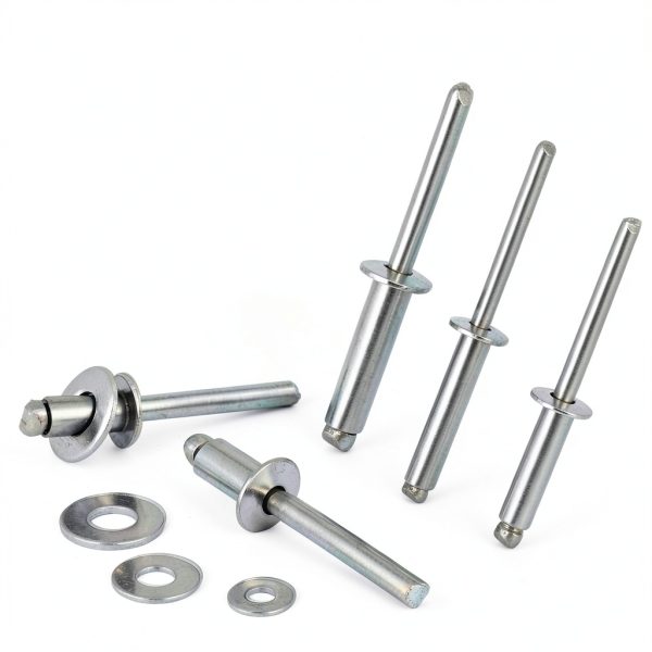 450Pcs 304 Stainless Steel Pop Rivets with Washers Assortment Kit,1/8" 3/16" 1/4" Assorted Blind Rivets 8 SAE Sizes,DIY/Home/Automotive Repairs-1