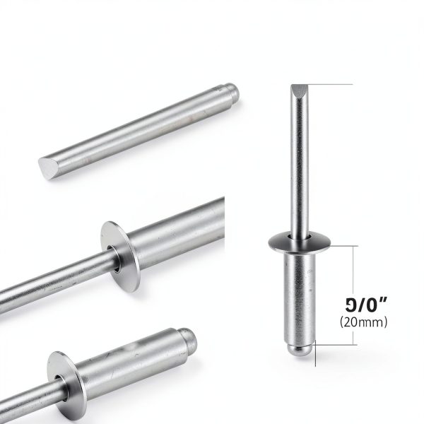 EASTPUK 1/4" x 3/4" Aluminum Blind Rivets 100pcs Steel Mandrel-1