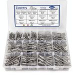Pop Rivets 500pcs Kit by Zuorery 14 Sizes Aluminum Blind Rivets-0