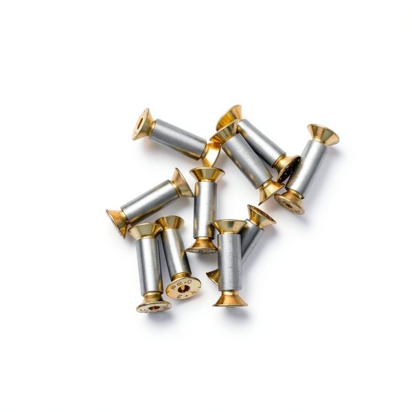 10 Packs Knife Handle Screws Rivets Bolts Fasteners, Gold Hex Flat Head Screws, Knives Maker Screws for Fixing Blade Knife-2