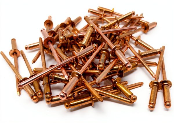 Metal Magery 100 Copper Pop Rivets 1/8 Diameter Copper Mandrel Blind Rivets Dome Head 4-4 (1/8"Diameter x 1/4" Grip Range) Qty 100-3