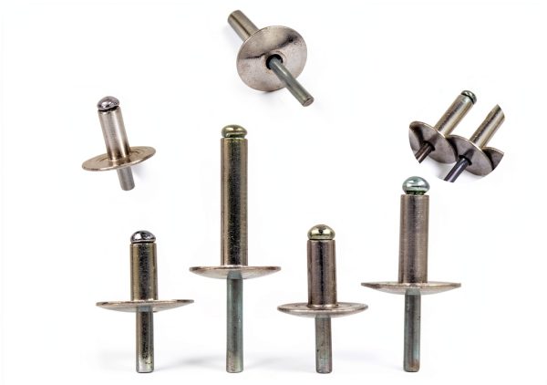 Large Flange Blind Rivets ALLOYPRO 60pcs Aluminum 5/8" (16mm) Kit-3