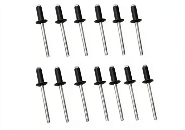 Aluminum Blind Rivets Maozaa 100pcs 1/8" x 1/4" Pop Rivets Black-2