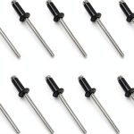 Aluminum Blind Rivets Maozaa 100pcs 1/8" x 1/4" Pop Rivets Black-0